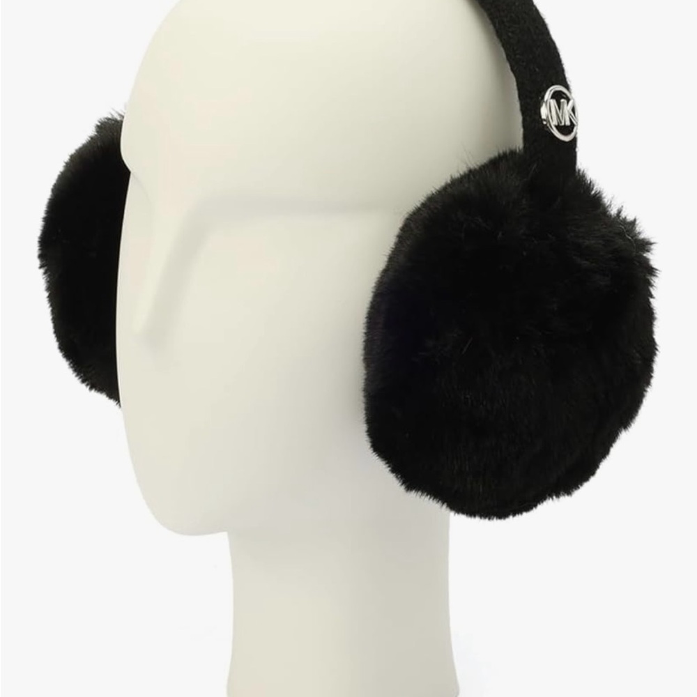 Michael Kors Black Faux Fur Earmuffs